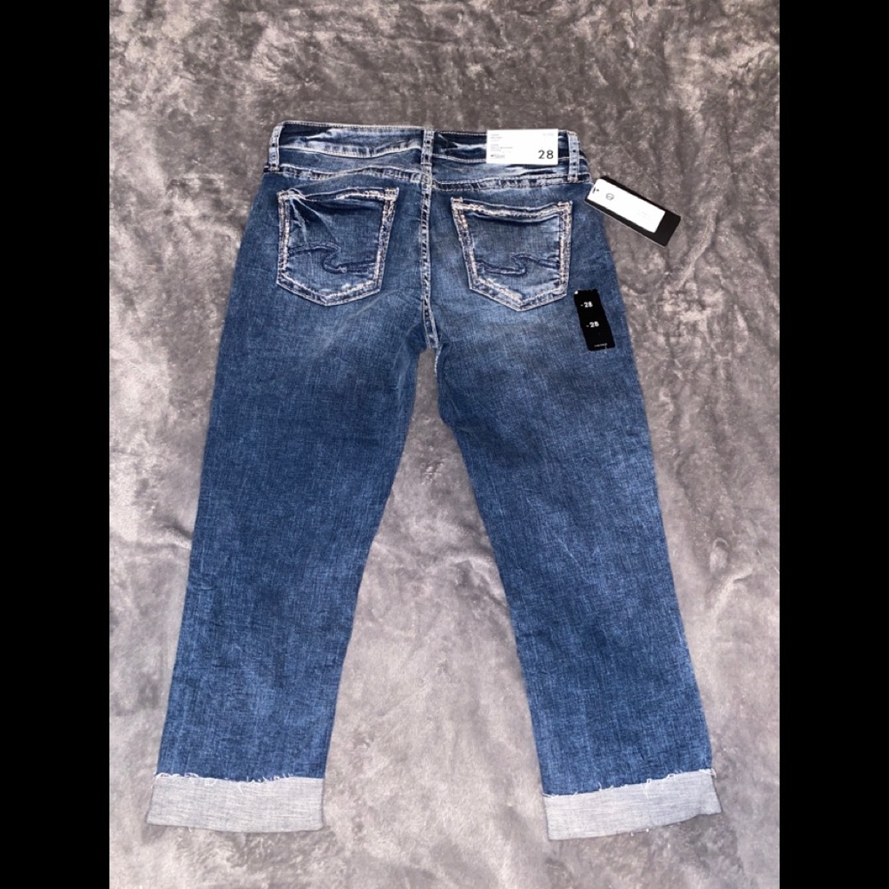 Silver Capri’s /Brand New With Tags - Picture 7 of 7